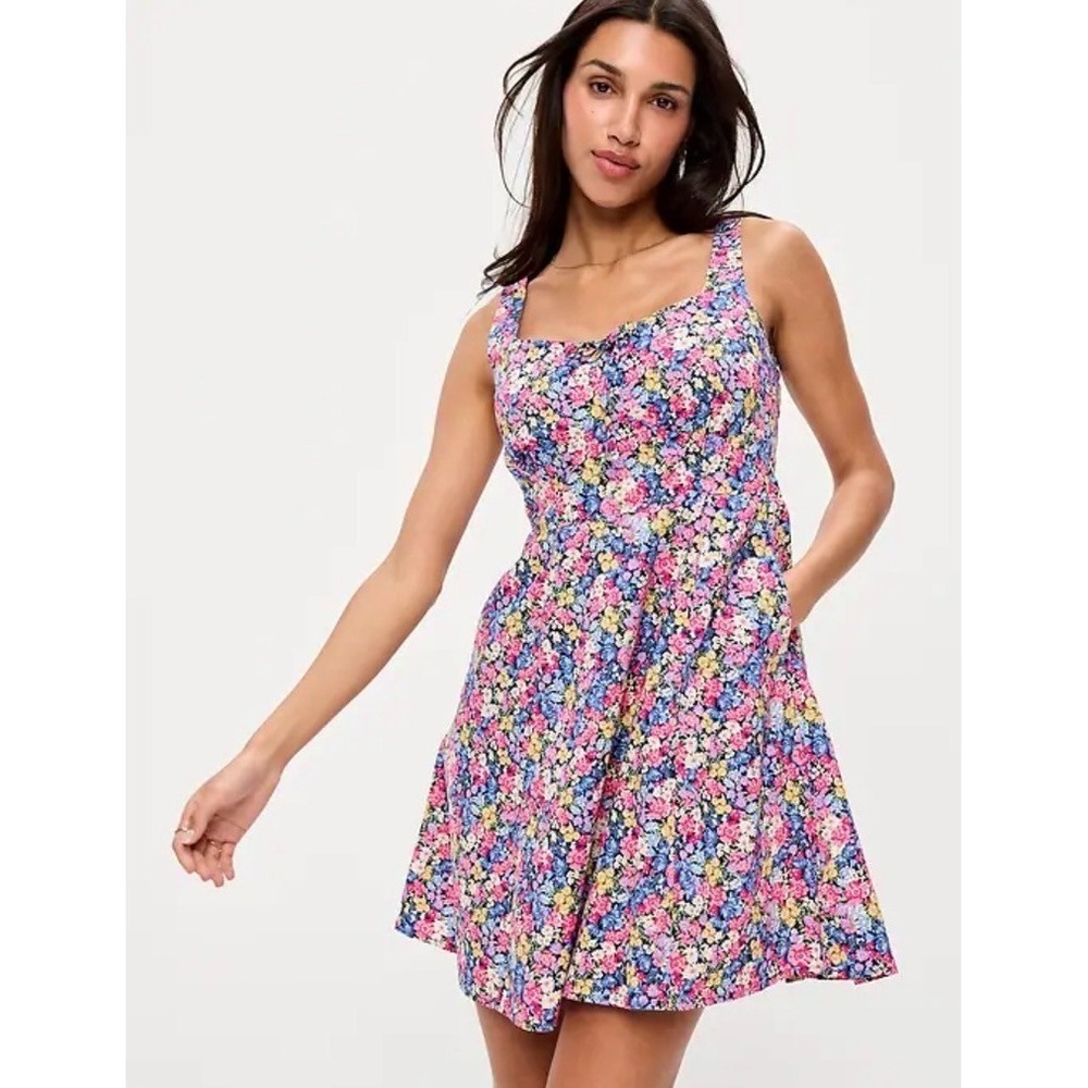 NWT Old Navy‎ Fit & Flare Cami Multi Floral Easter Spring Mini Dress Sz XXL